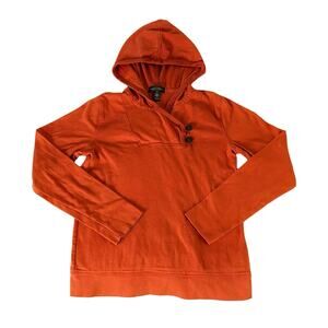 LRL Lauren Jeans Co. Burnt Orange Hooded Pullover Womens Size M